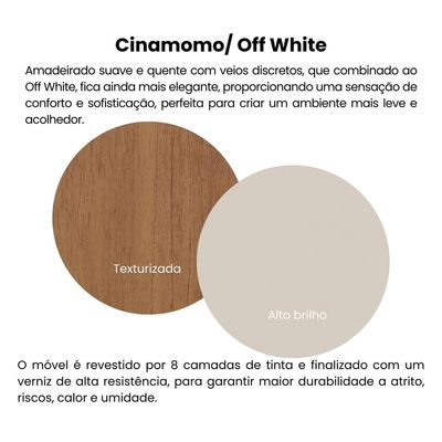 Rack Artely Ipanema para TV`s de até 75 - Cinamomo/Off White
