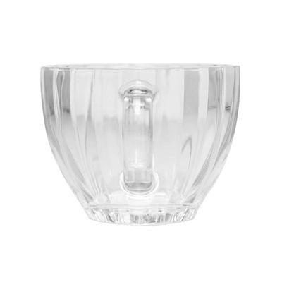 Conjunto 6 Xícaras Chá Wolff Pétala 200ml Vidro com Pires Elegante Transparente