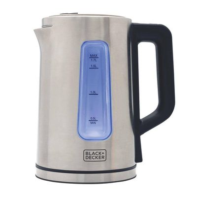 Chaleira Elétrica Black+Decker KEPG Gourmand Gris 1,7L Seletor de Temperatura LED Azul Inox Inox / 220