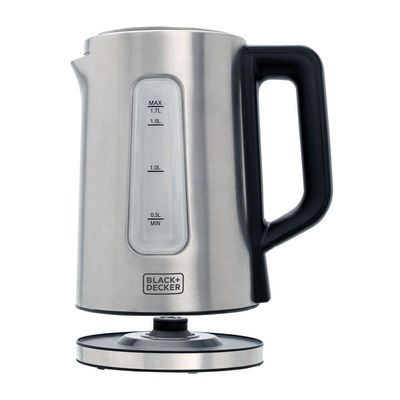 Chaleira Elétrica Black+Decker KEPG Gourmand Gris 1,7L Seletor de Temperatura LED Azul Inox Inox / 220