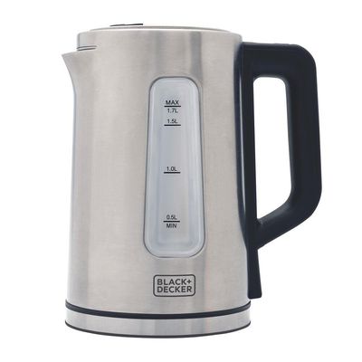 Chaleira Elétrica Black+Decker KEPG Gourmand Gris 1,7L Seletor de Temperatura LED Azul Inox Inox / 220