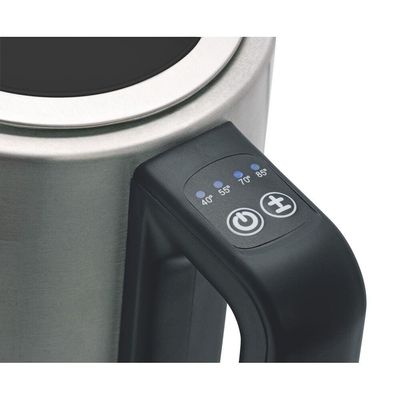 Chaleira Elétrica Black+Decker KEPG Gourmand Gris 1,7L Seletor de Temperatura LED Azul Inox Inox / 220