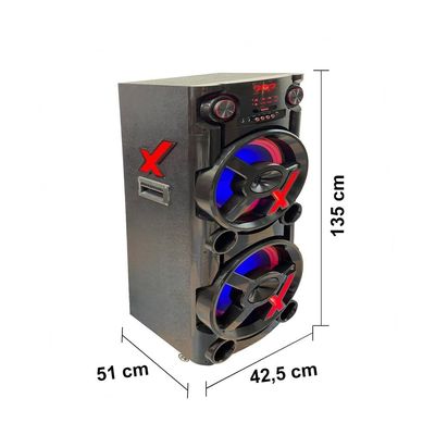 Torre de Som Amvox ACA2900 NEW X com Bluetooth, Entrada para Microfone, Alça de Transporte, Power X, Double Coil e Display em LED Bivolt - 2900W RMS