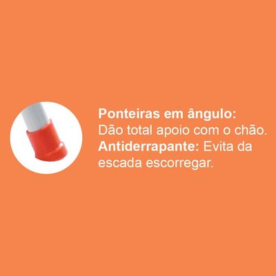 Escada Doméstica Utimil Maxiutil 2 Degraus - Branca