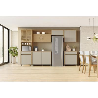 Balcão Nesher Condessa com 2 Portas e 1 Prateleira - 120cm de largura - Carvalho/Greige