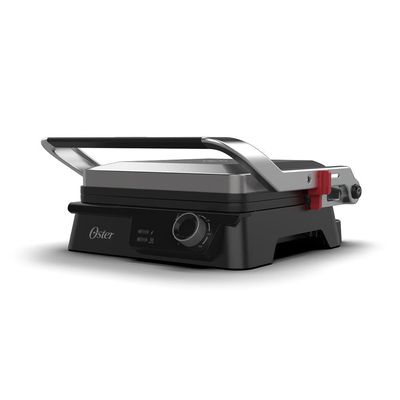 Grill Elétrico Multiuso Oster OGRL610 2em1 1600W Chapa Antiaderente Controle de Temperatura Preto,Inox / 110