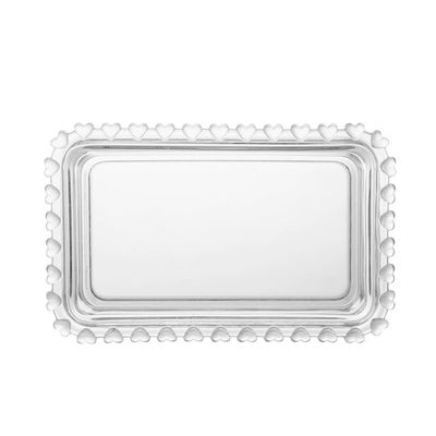 Manteigueira de Cristal Lyor com Tampa Coração - 17x10,5x10cm