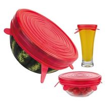 Conjunto de Tampas Euro Home em Silicone - 6 Tampas