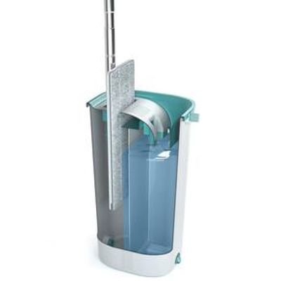 Mop Lava e Seca FlashLimp com Balde 5,5L e Refil  Cinza/ Verde