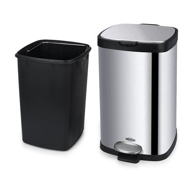 Lixeira Brinox com Pedal e Balde Frame Inox - 12 L Inox