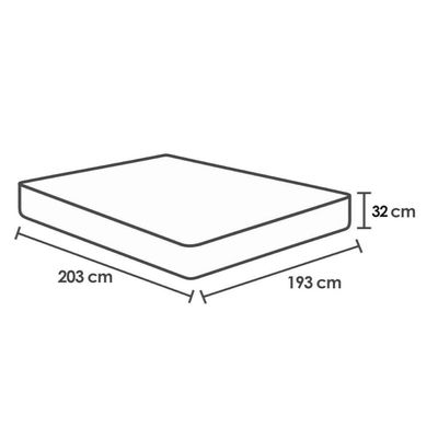 Cama Box King: Colchão Molas Ensacadas Paropas Eco Linho + Base CRC Suede Clean(193x203)
