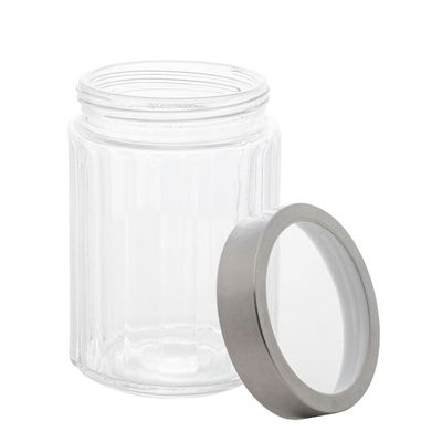 Porta Mantimento de Vidro Lyor Sydney com Tampa de Aço Inox e Acrílico - 1,2 litros
