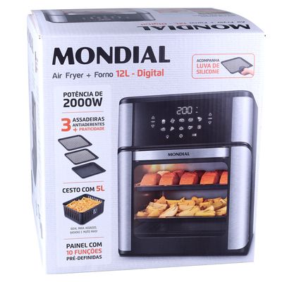 Fritadeira Air Fryer Forno Oven 12L 110V - Mondial UNICA