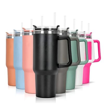 Copo Térmico Estilo Quencher 1200ml Inox Portátil Canudo Cor:Branco