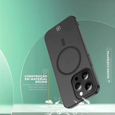 Capa para iPhone 16 - Crystal Slim Magsafe - NÃO AMARELA - Titanium - Gshield