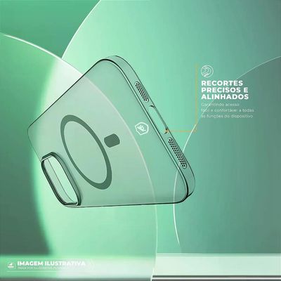 Capa para iPhone 16 - Crystal Slim Magsafe - NÃO AMARELA - Titanium - Gshield