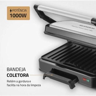 Sanduicheira/Grill Master Press 180 Mondial Preto/inox 110V
