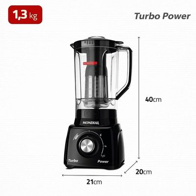 Liquidificador Turbo Power Mondial 550W L-99 FB 110V