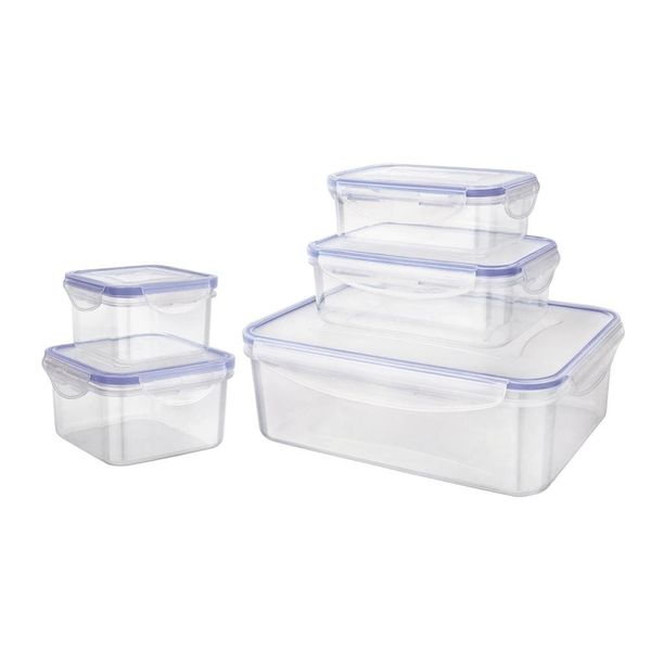 Conjunto de Potes Herméticos Euro Home PLA3604-AZ em Plástico 5 Peças