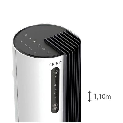 Ventilador de Torre 110cm Spirit Esterilizador com 12 velocidades, Controle Remoto e Timer de até 12 horas, Branco – 220V