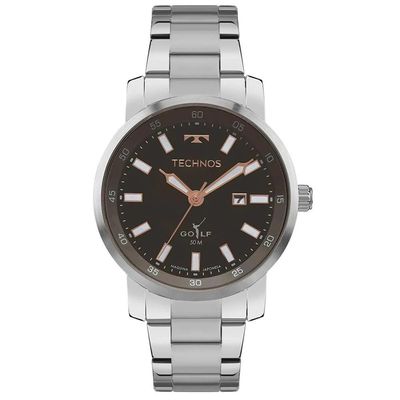 Relógio Technos Masculino Ref: 2115txw/1e Classic Golf Prateado