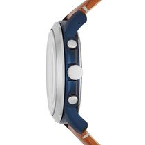 Relógio Fossil Masculino Ref: Fs5151/0an Cronógrafo Azul