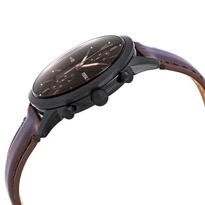 Relógio Fossil Masculino Ref: Fs5437/0mn Cronógrafo Black
