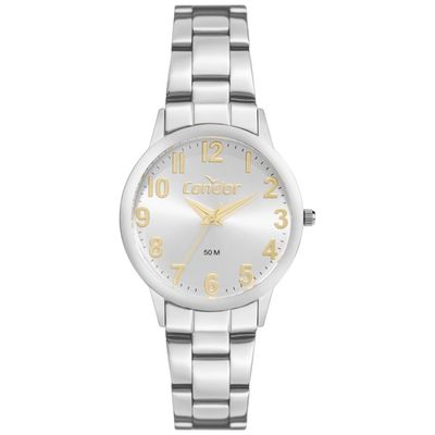 Relógio Condor Feminino Ref: Co2035ndj/4k Casual Prateado