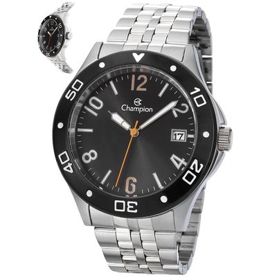 Relógio Champion Masculino Ref: Ca31195t Casual Aço Prateado
