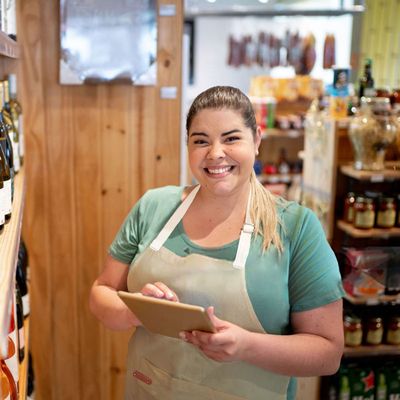 Avental Grande Plus Size Bege Caqui Algodao Vegano Bar