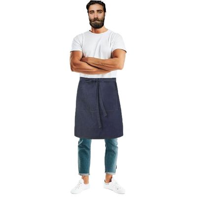 Avental de Cintura Jeans Barista Chef Garçom Bartender