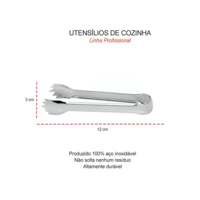 Pegador Carne Gelo Frios Inox Mini Utensilios Profissional