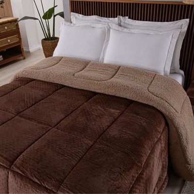 Edredom Coberdrom Phoa Especial Pesado King - Terracota - 100% Poliéster