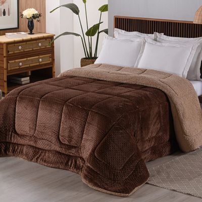 Edredom Coberdrom Phoa Especial Pesado King - Terracota - 100% Poliéster