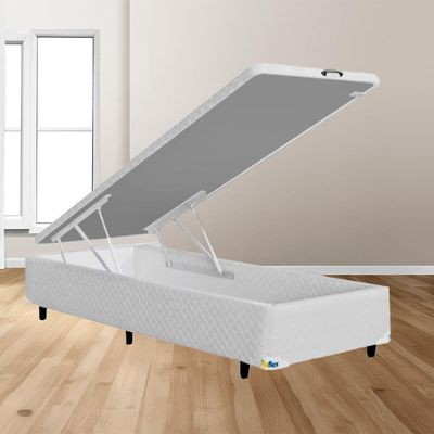 Base Box para Colchão King Size MGA Itaflex Universal com Baú e Pistão à Gás, 34x96x203cm - Branco