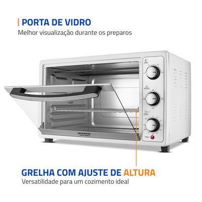 Forno Elétrico 52L Grand Family II Mondial Branco/Inox 1800W - FRN-52-W 127V