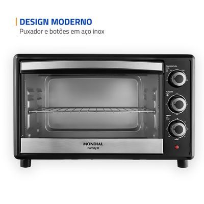 Forno Elétrico 42L Family II Mondial Preto/Inox 1600W - FRN-42-B 127V