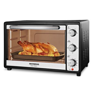 Forno Elétrico 52L Grand Family II Mondial Preto/Inox 1800W - FRN-52-B 220V