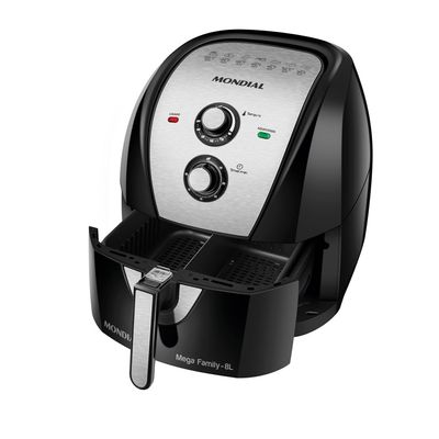 Fritadeira Sem Óleo Air Fryer 8L Mondial Preto/Inox 1900W - AFD-80-BI 220V