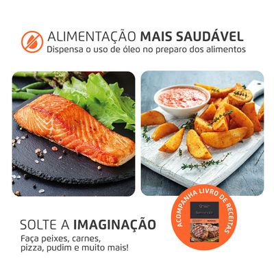 Fritadeira Air Fryer Forno Oven 12L Mondial Preto 2000W - AFON-12L-AB 220V