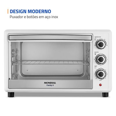 Forno Elétrico 42L Family II Mondial Branco/Inox 1600W - FRN-42-W 220V