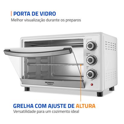 Forno Elétrico 42L Family II Mondial Branco/Inox 1600W - FRN-42-W 220V