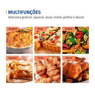 Forno Elétrico 42L Family II Mondial Branco/Inox 1600W - FRN-42-W 220V