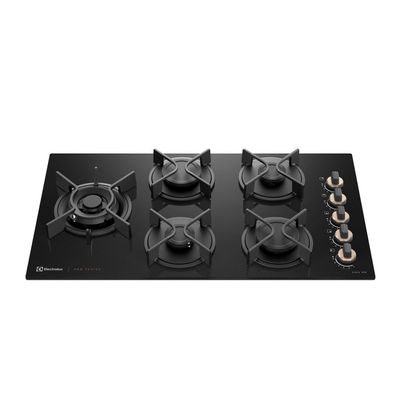 Cooktop 5 Bocas a Gás Electrolux Mesa de Vidro Pro Series ChamaPrecisa e Multi Chama (KE5PS) Bivolt
