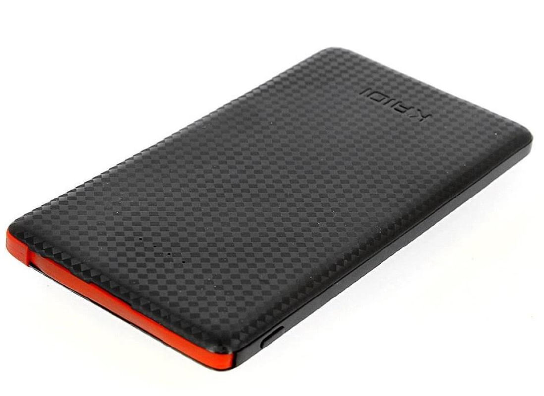 Carregador Portátil Power Bank Super Slim 5000mAh USB Kaidi Preto