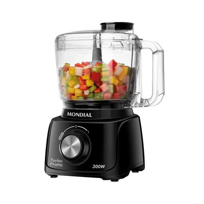 Mini Processador Mondial Turbo Pratic MP-16-B Preto - 220V UNICA