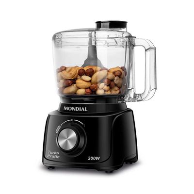 Mini Processador Mondial Turbo Pratic MP-16-B Preto - 220V UNICA