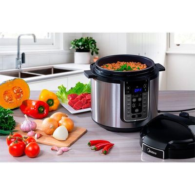 Panela de Pressão Elétrica 6 L MasterSteam Inox Midea PPG70S2 - 220v