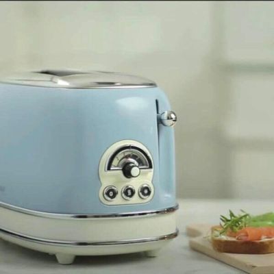 Torradeira Elétrica Ariete Vintage 6 Níveis Azul 750W Retrô 220V