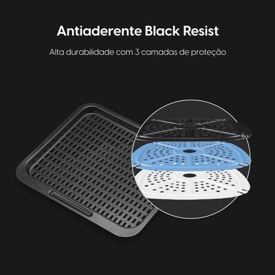 Fritadeira Air Fryer Forno Style Oven Fry 10 Litros 220v 1.400w Grelha Removível Com Painel Digital
